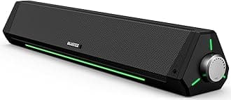 Bluedee PC Speaker Soundbar Bluetooth & AUX Connectivity 10W Stereo Loud & Rich Bass for Laptops, Tablets, Smartphones, USB Powered Computer Speaker
