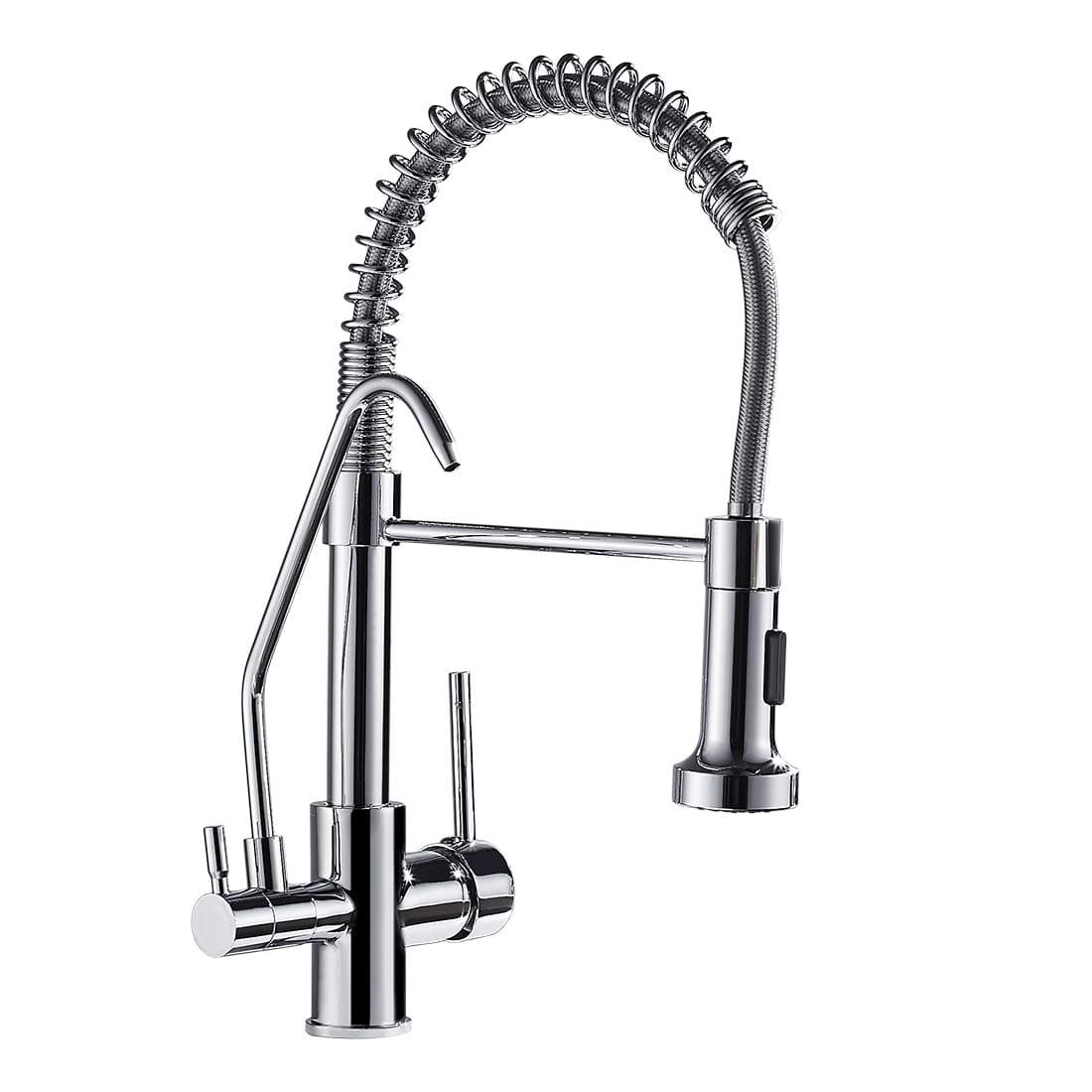Modern Kitchen Faucet Pull Down Kitchen Sink Faucet Dual Handle 3 in 1 High Arc Water Filter Purifier Faucets
