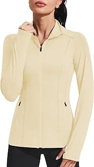 PINSPARK Women's Athletic Jackets Slim Fit Workout Jacket Full Zip Up Running Gym Yoga Sports Tops with Pockets