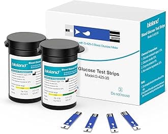 Blood Glucose Test Strips 50 for Bioland G-425-3, G-425-2 Blood Glucose Meter