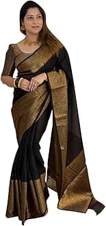 Avantika FashionWomen's Kanjivaram Soft Semi Silk Banarasi Sarees With Blouse Piece.