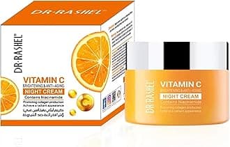 Dr Rashel Vitamin C Face Night Cream, Facial Cream Brightening & Anti Aging Vitamin C Moisturizer for Face & Neck, Hydrating & Brightening Vitamin C Cream for Face Dark Spots Skin (Night Cream)
