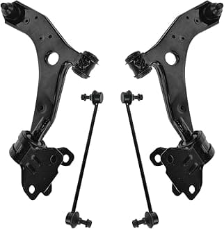 TRQ Front Suspension Kit Control Arm with Ball Joint Sway Bar Stabilizer Link Compatible with 2010-2013 Mazda 3