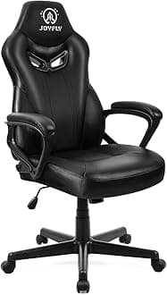 JOYFLY Gaming Chair, Ergonomic Computer Gamer Chair for Adults 300Lbs, Comfortable Gaming Chair for Silla Gamer, Racing Chair Office PC Chair with Height Adjustable & Swivel Seat (Black-Leather)