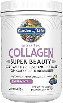 Grass Fed Collagen Super Beauty | 270g Powder | Skin Elasticity & Anti-Aging Support | Blueberry Acai Flavor