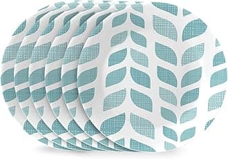 CorelleGlobal Collection Vitrelle 6-Piece Appetizer Plates Set, Triple Layer Glass and Eco-Friendly, 6-3/4-Inch Lightweight Round Plates, Northern Pines