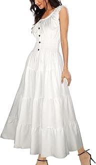 OSTOO Women's 2026 Summer Boho Floral Print Tiered Casual Flowy Long Maxi Dress