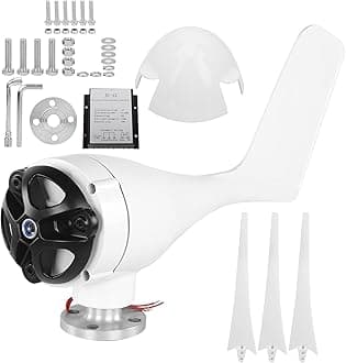 Eujgoov 1200W Small Wind Turbine 3 Blades Wind Turbine DC 12V 24V 48V Turbine Wind Generator for Marine Home Charging()