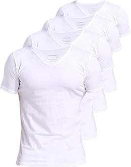 ComfneatMen's 4 or 6-Pack Undershirts 100 Percent Cotton Comfy V-Neck T-Shirts