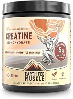 Creatine Monohydrate Powder — 300g, 60 Servings | German Creapure Creatine for Strength, Power & Muscle Growth | Unflavored, Mixes Clean, No Fillers