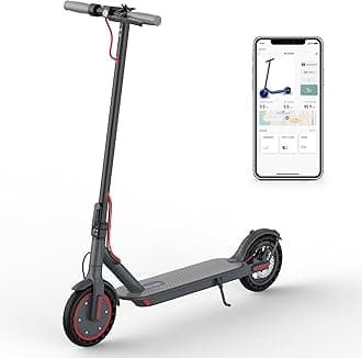 Electric Scooter - 8.5"/10''/14'' Solid Tires, 350W/500W Motor, Up to 19/22MPH& 16/21/23/24Miles Long-Range Portable Commuting Scooter for Adults with Double Braking System, App