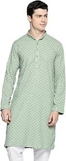 Jompers Men's Embroidered Chikankari Kurtas and Sequence