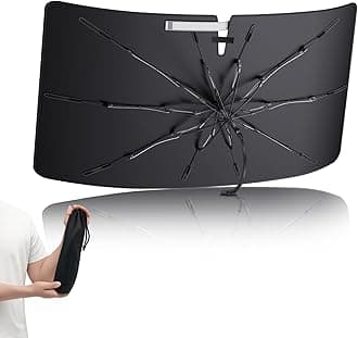 LANTU Windshield Sunshade for 2024 2025 Toyota Land Cruiser Accessories Foldable Sun Shield Block UV Rays with Dual-Silver Coating& Nano Ice Crystal Cooling Keeps Car Interior Cool& Protected