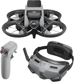 DJI Avata Explorer Combo - First-Person View Drone with Camera, UAV Quadcopter with 4K Stabilized Video, Super-Wide 155° FOV, Emergency Brake and Hover, Includes New RC Motion 2 and Goggles Integra