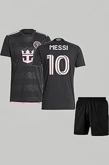 RJM Messi Miami Jersey Black Set 2024 (Kids,Boys,Men)