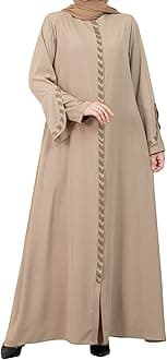 istanbul styles Women's Abaya Long Sleeve Open Quarry Floor Length Zipper Floor Length Turkish Islamic Fashion