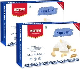 Indiyum Indian Sweet Kaju Burfi (Kaju Katli) (400 Gm)