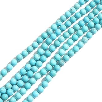 Natural Stone 8mm Turquoise Round Crystal Energy Stone Beading Loose Gemstone DIY Smooth Beads for Bracelet Necklace Earrings Jewelry Making