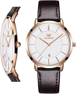 – Women Watches Ultra Thin 6.5mm Minimalist Dress Fashion Leather Strap Quartz Waterproof Casual Women Wrist Watch