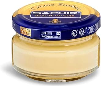 SAPHIR Creme Surfine Pommadier Shoe Polish - Beeswax Cream for Leather Products