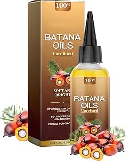 Raw Batana Oil from Honduras - Natural Growth and Split Ends Treatment for Scalp and Hair Thickness, All Types, 50ML