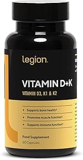 Vitamin D+K Natural & Effective Formulation - Vitamin D3, K2 & K for Immunity Boost - K1, K2 & D3 Vitamin Supplement to Boost Bone Density & Health - K2 & K1 for Heart Support (60 Capsules)