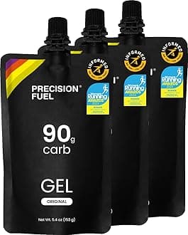 – Precision Fuel PF90 Energy Gels - Mild Flavour Running for Endurance Athletes 90g Carbohydrate Easy-to-Digest Perfect & Long-Duration Sports (153g (3 Gels))