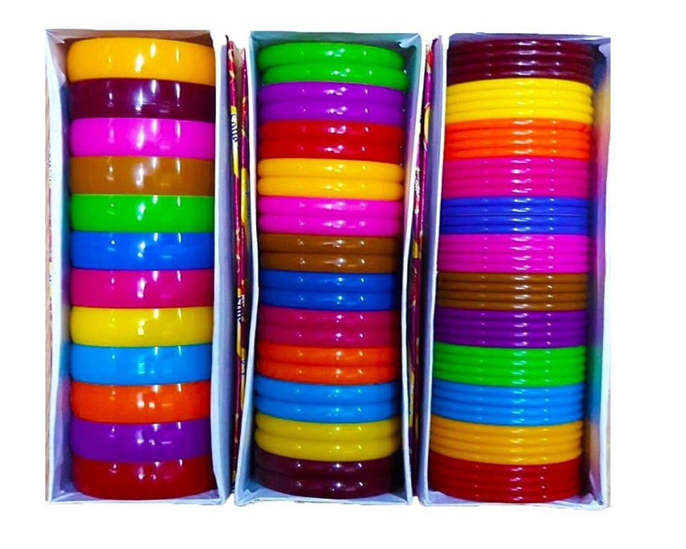 Multi Colors Bangles /kada/Patla for Silk thread jewelry Making 5mm,10mm,20mm set - 3 full boxes All Sizes Available (size-2/8)