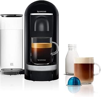 Nespresso Vertuo Plus XN900840 Coffee Machine by Krups, Black & Chrome