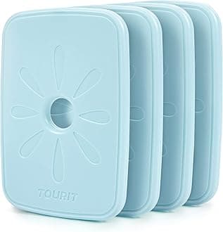 TOURITIce Packs for Lunch Boxes/Bags and Coolers, Lunch Box Cooler Ice Packs Reusable, Slim and Long Lasting Cool Pack for Work, Picnic or Camping