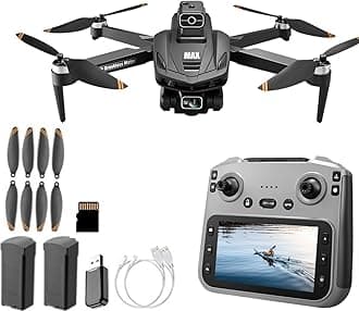 GPS Drone with 4K Camera, 4.5" LCD Display - 3280ft HD Image Transmission, 50x Zoom, Auto return, Follow Me, Go Home, Gesture Control, One Key Takeoff/Landing, Altitude Hold,led Light ，Professional Quadcopter for Aerial Photography Control and Video Recording, Sports Racing Car Appearance, Beginner-Friendly FPV RC Quadcopter