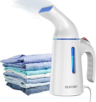 Clothes Steamer 700W Handheld Portable Steam Iron, Fast Heat-up Wrinkle Remover Garment Steamer Clothing for Home, Office and Travel Use - White