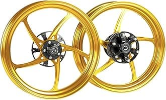 MOS Forged Aluminum Alloy Rims Wheels for YZF-R15 MT-15 2018-2023 (Gold)