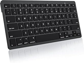 OMOTON Bluetooth Keyboard Compatible with Mac, Compact Wireless Keyboard Compatible with MacBook Pro/Air, iMac, Mac mini/Pro Laptop and PC, Dark Black