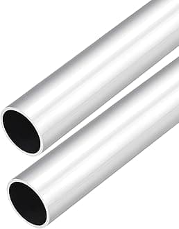 DMiotech 2Pack (28mm OD x 25mm ID) 6063 Aluminum Round Tube 300mm Length Industry Metal Tubing for Machinery Frame Construction DIY Projects