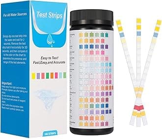 Gilian Water Quality Test Kit, 16 in 1 Drinking Water Test Kit - Lead Test Strips for Drinking Water 100 Strips for Testing Lead, Hardness, Iron, Copper