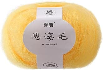 Mohair Wool Ball,Warm Knitting Yarn Soft Mohair Knitting Wool Yarn DIY Shawl Scarf Crochet Thread Supplies (C)