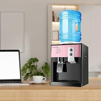 Top Loading Water Cooler Dispenser, 5 Gallon Water Dispenser w/ 3 Temperature Setting, Hot & Cold Water Dispenser for Home, Office & Dormitory (Rose Gold)