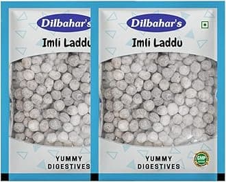 Dilbahar's Imli Laddu Small 400G Pack Of 2 | Imli Ladoo Candy | Mukhwas Mouth Fresheners | Digestive Imli Pachak Goli | Chatpati Imli Candy