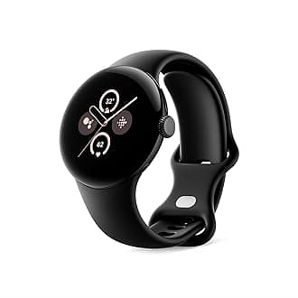 Pixel Watch 2 with the Best of Fitbit and Google - Heart Rate Tracking, Stress Management, Safety Features - Android Smartwatch - Matte Black Aluminum Case - Obsidian Active Band - LTE