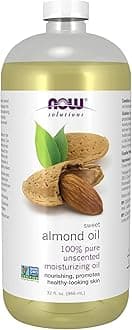 Solutions, Sweet Almond Oil, 100% Pure Moisturizing Oil, Promotes Healthy-Looking Skin, Unscented Oil, 32-Ounce