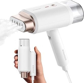 – Newbealer Clothes Steamer, Portable Handheld Steamer for Clothes, 20s Fast Heat Up, 1200W 180ml Detachable Water Tank, Horizontal & Vertical Steaming for Home & Travel