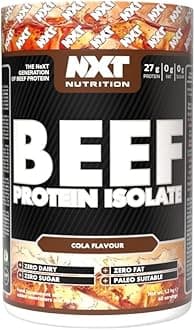 Beef Protein Isolate Powder - Protein Powder High in Natural Amino Acids - Paleo, Keto Friendly - Dairy and Gluten Free - Muscle Recovery | 1.2kg (Cola)