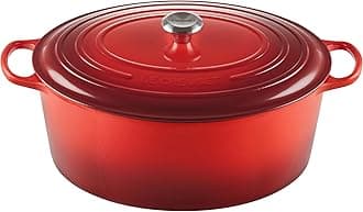 Enameled Cast Iron Signature Oval Dutch Oven, 15.5 qt., Cerise