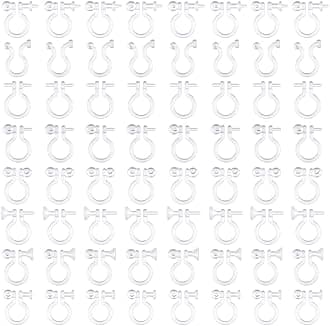 Arricraft 80 Pcs 8 Styles Resin Earring Components - Clear Clip-on Earring Converter and Findings for DIY Non-Pierced Earring Making Supplies