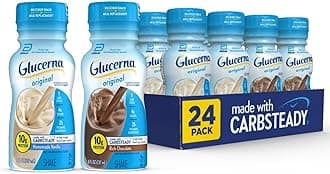 Diabetes Nutritional Shake, to Help Manage Blood Sugar, Rich Chocolate & Homemade Vanilla, 8 Fl Oz (Pack of 24)