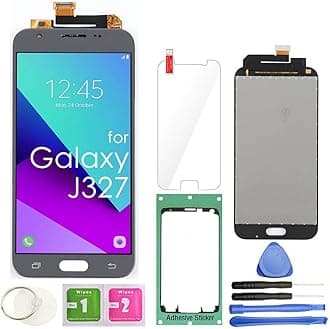 Samsung Galaxy J327 LCD Display Screen Touch Digitizer Assembly for J3 2017 Prime/Emerge J327 J327A J327V J327P J327T1 J327R4 with Repair Tools & Screen Protector (Gray)