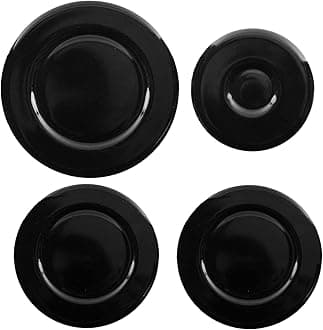 Aspares 4 Set of Cooker Oven Gas Hob Rapid Burner Flame Caps Crown Ring Tops Covers