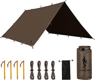 Waterproof Portable Tarp Multifunctional Outdoor Camping Traveling Awning Backpacking Tarp shelter Rain Tarp
