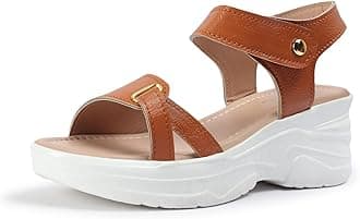 VendozWomen Casual Cream Wedges Sandal